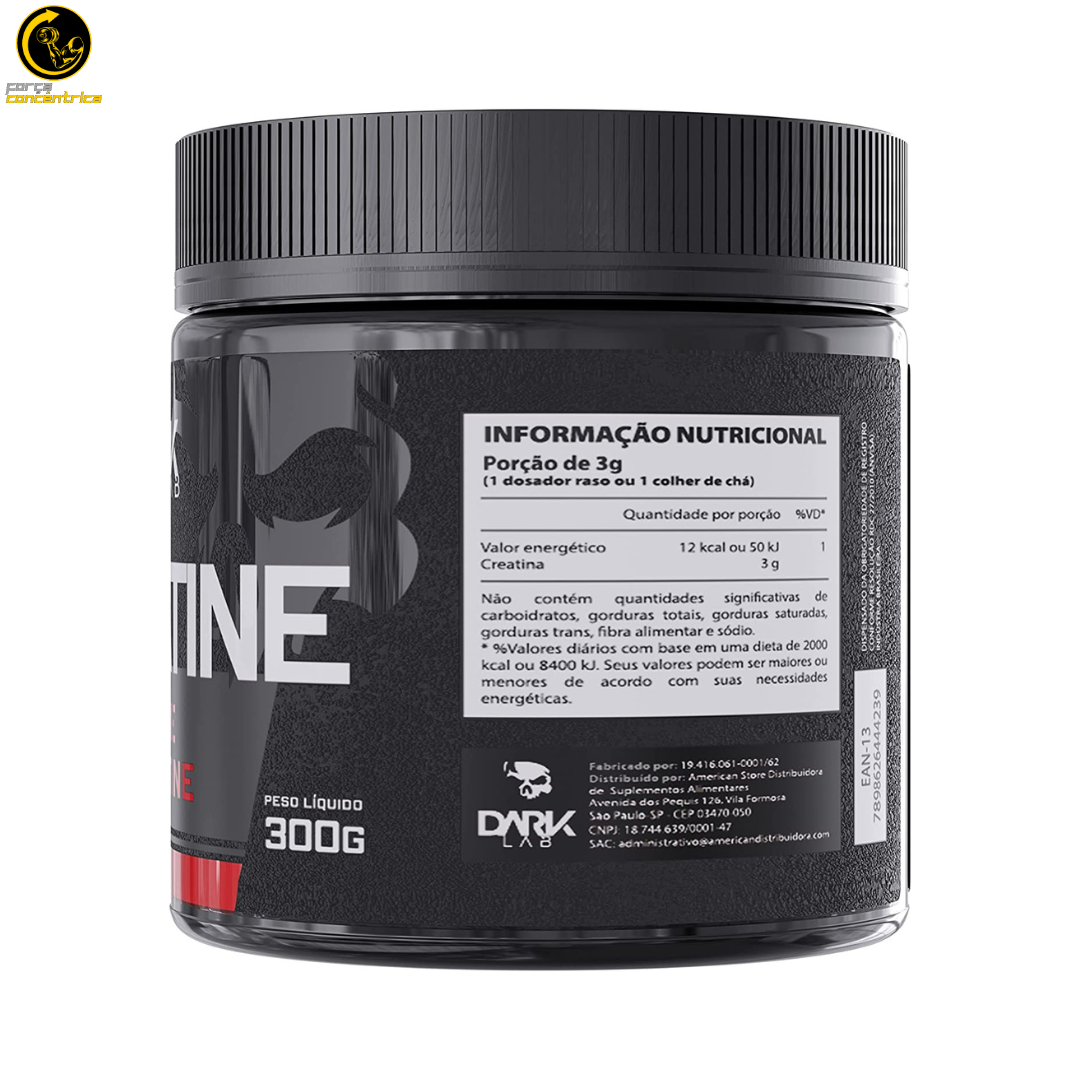 CREATINA 300G MONOHIDRATADA DARK LAB - Força Concêntrica 3