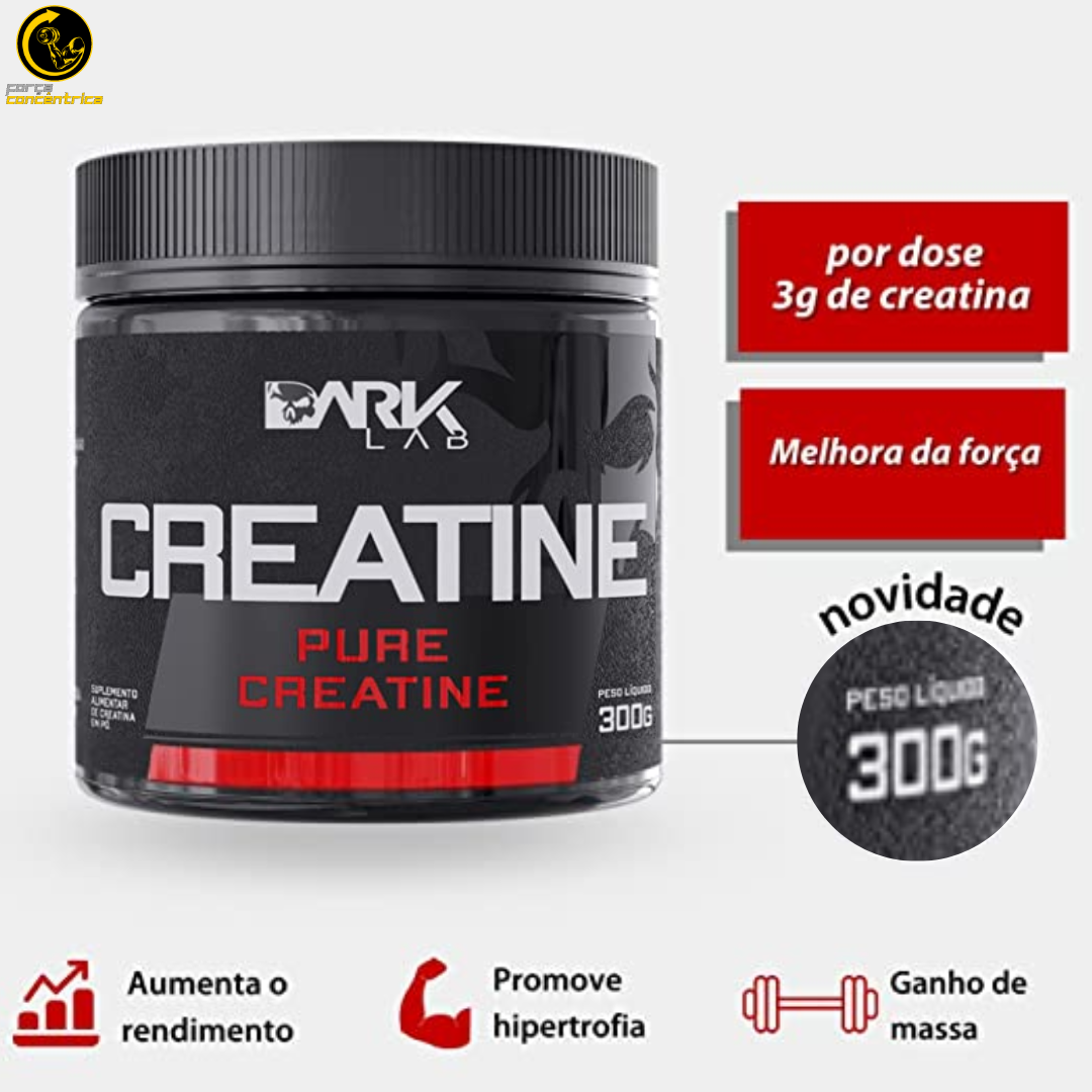 CREATINA 300G MONOHIDRATADA DARK LAB - Força Concêntrica 5