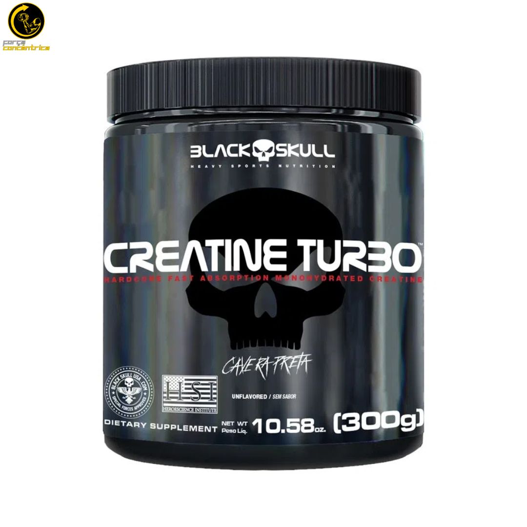 Creatine Turbo 300G - Black Skull - Força Concêntrica (2)