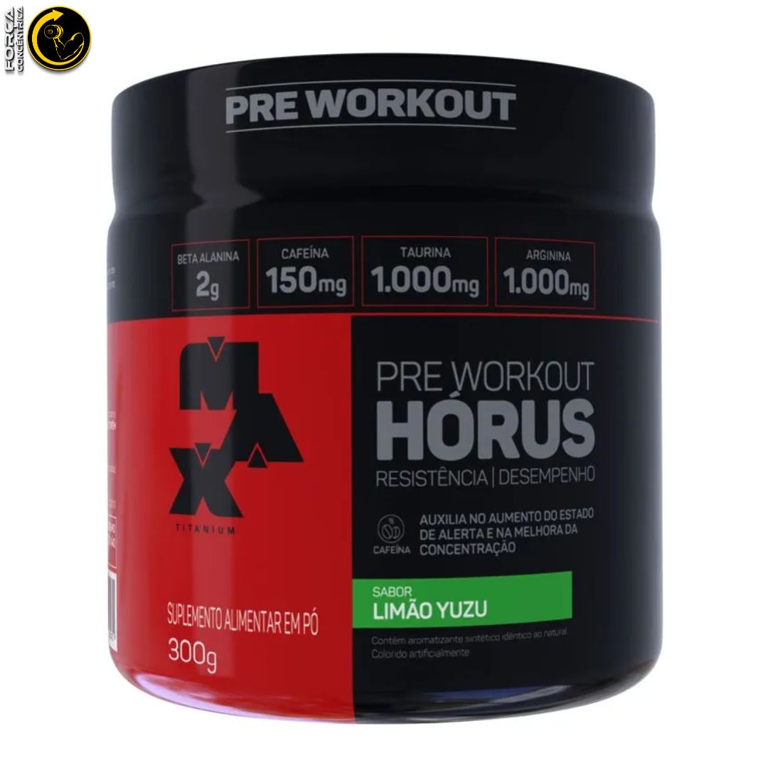 HORUS PRÉ-TREINO 300G LIMAO YUZU MAX TITANIUM - Força Concêntrica | Cod.: FC10011