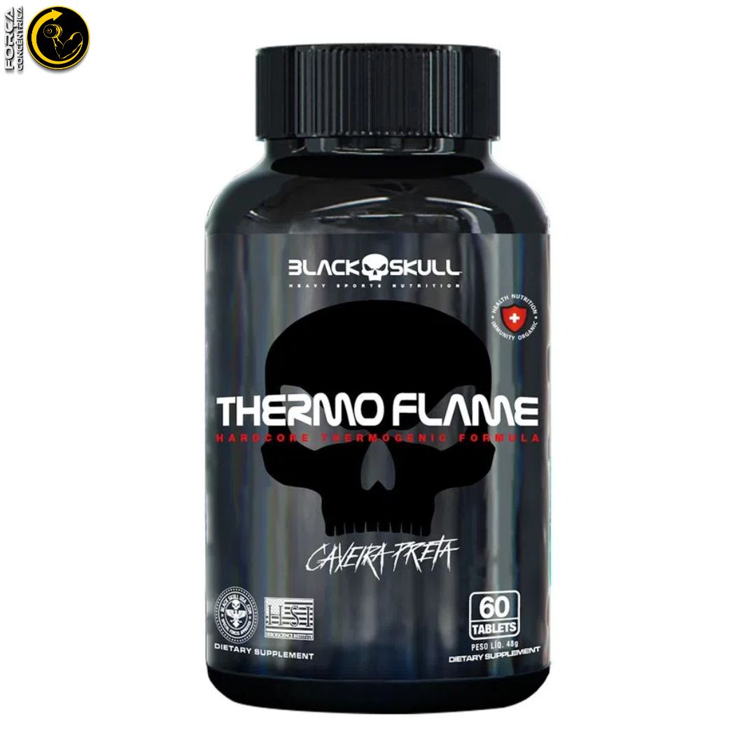 FC10120 - TERMO THERMO FLAME 60 TERMOGENICO CAPSULAS BLACK SKULL - Força Concêntrica