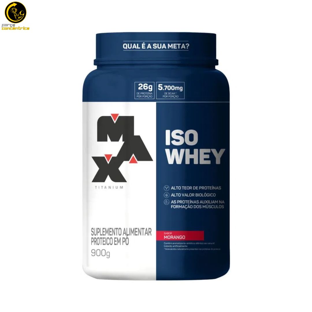 Iso Whey 900G - Max Titanium Morango - Força Concêntrica 0 (2)