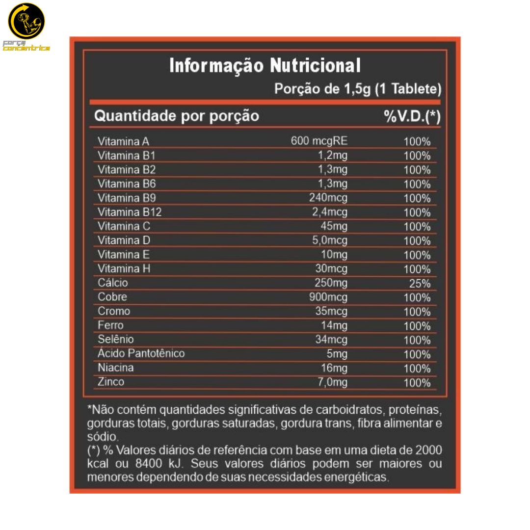 Multivitamin Multivitamínico 60 Tabletes - Dark Lab - Força Concêntrica